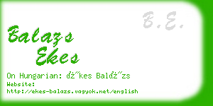 balazs ekes business card